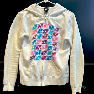 Women’s white hoodie - One industries, size medium